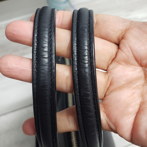 Coach F36675 Pebble Leather Kelsey Satchel Handbag Black with Silver Hardware - Picture 7 of 16